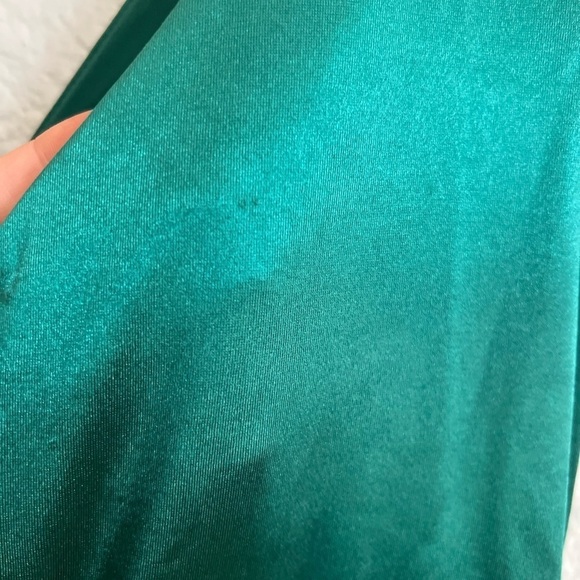 Lulus Melora Emerald Green Satin Sleeveless Maxi Dress Large - Picture 8 of 15